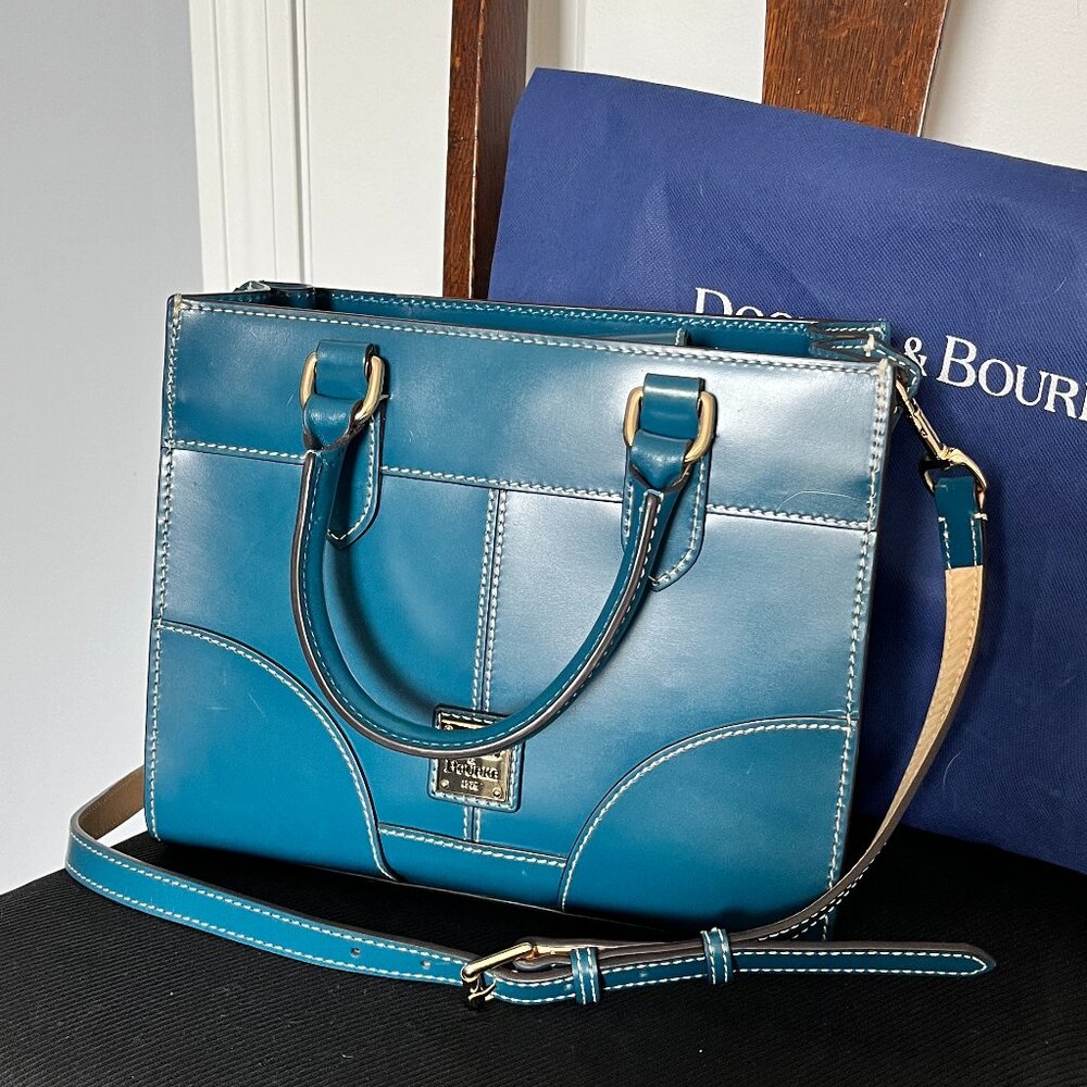 Dooney & Bourke Ledford Leather Teal Satchel